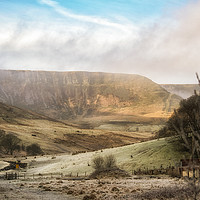 Buy canvas prints of Welsh Misty Mountain by Emma Woodhouse