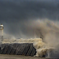 Buy canvas prints of Porthcawl Stormy Seas by Emma Woodhouse