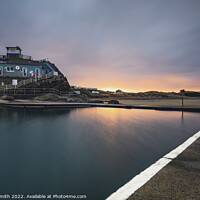 Buy canvas prints of Bude Sea Pool at Sunrise by Sarah Smith