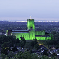 Buy canvas prints of Guildford Cathedral Illuminated by Sarah Smith