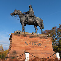 Buy canvas prints of Duke of Wellington Statue, Aldershot by Sarah Smith