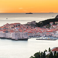 Buy canvas prints of Dubrovnik Old Town Sunset by Sarah Smith