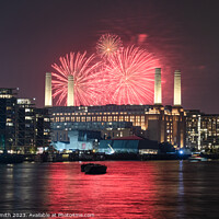 Buy canvas prints of Battersea Park Fireworks  by Sarah Smith
