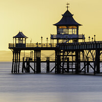 Buy canvas prints of Clevedon Pier Sunset by Sarah Smith