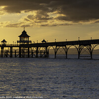 Buy canvas prints of Clevedon Pier at sunset by Sarah Smith