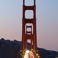 Buy canvas prints of Golden Gate Bridge traffic long exposure  by Sarah Smith