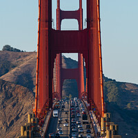 Buy canvas prints of Golden Gate Bridge traffic by Sarah Smith