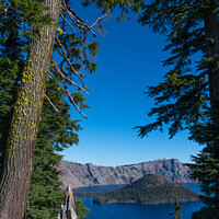 Buy canvas prints of Crater Lake Framed by Sarah Smith