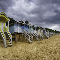 Buy canvas prints of Wells next The Sea Beach Huts by Sarah Smith