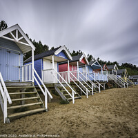 Buy canvas prints of Wells Next The Sea beach huts by Sarah Smith