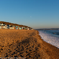 Buy canvas prints of Milford on Sea pebble beach by Sarah Smith
