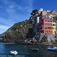 Buy canvas prints of Riomaggiore in the Cinque Terre by Sarah Smith