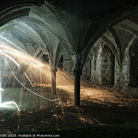Buy canvas prints of Lighting up Waverley Abbey by Sarah Smith