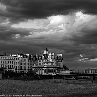 Buy canvas prints of Eastbourne Seafront with Stormy Sky by Sarah Smith