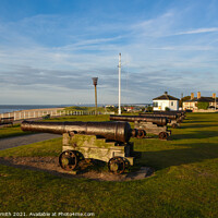Buy canvas prints of Cannons at Gun Hill, Southwold by Sarah Smith