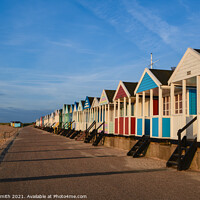 Buy canvas prints of Colourful Beach Huts at Southwold by Sarah Smith