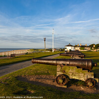 Buy canvas prints of The Row of Cannons at Gun Hill, Southwold by Sarah Smith