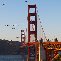 Buy canvas prints of Golden Gate Bridge at Sunset by Sarah Smith