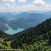 Buy canvas prints of Herzogstand Mountain in Bavaria by Sarah Smith