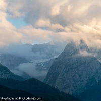 Buy canvas prints of Zugspitze Peak in the Clouds by Sarah Smith