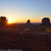 Buy canvas prints of Monument Valley Sunrise by Sarah Smith