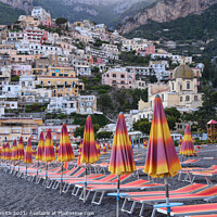 Buy canvas prints of The Beach at Positano by Sarah Smith