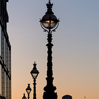 Buy canvas prints of South Bank Street Lamps by Sarah Smith