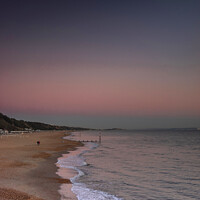 Buy canvas prints of Boscombe beach blue hour by KB Photo