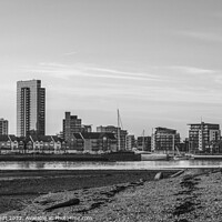 Buy canvas prints of Southampton skyline black and white by KB Photo