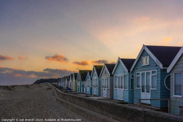 Romantic Beach Huts at Dusk Picture Board by KB Photo