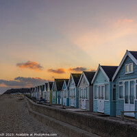 Buy canvas prints of Romantic Beach Huts at Dusk by KB Photo
