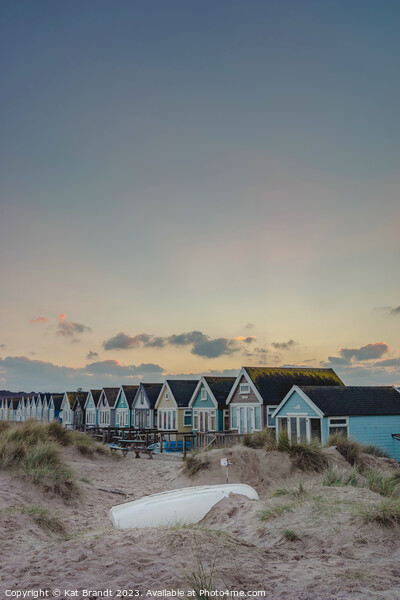 Hengistbury beach huts during sunset Picture Board by KB Photo