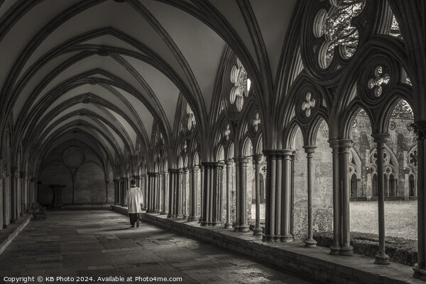 Salisbury Cloisters in Black and White Picture Board by KB Photo