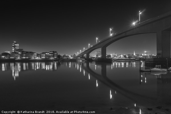 Itchen Bridge at night, Southampton Picture Board by KB Photo