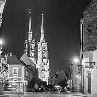 Buy canvas prints of Wroclaw cityscape black and white by KB Photo
