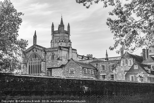 Monochrome of Winchester College Picture Board by KB Photo