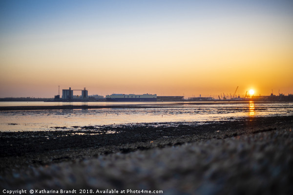 Sunset over Southampton Water, England, UK Picture Board by KB Photo