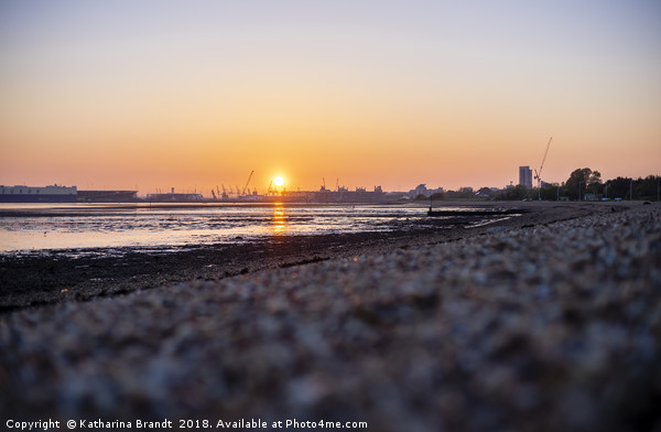 Sunset over Southampton Water, England, UK Picture Board by KB Photo
