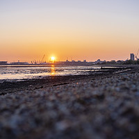 Buy canvas prints of Sunset over Southampton Water, England, UK by KB Photo
