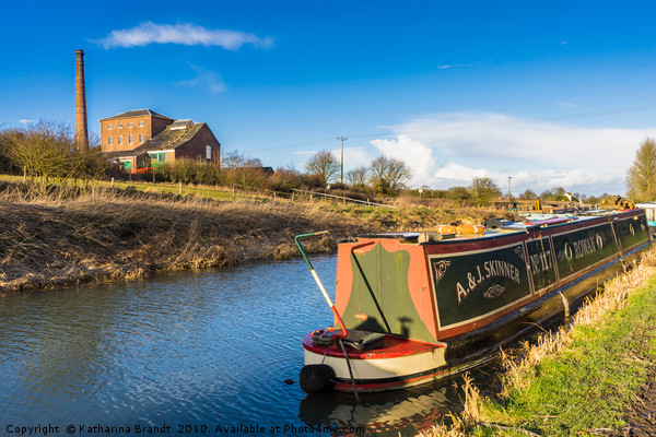 Narrowboat on the Kennet and Avon Canal and Crofto Picture Board by KB Photo