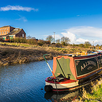 Buy canvas prints of Narrowboat on the Kennet and Avon Canal and Crofto by KB Photo