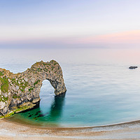 Buy canvas prints of Calming sunset at Durdle Door, Dorset by KB Photo