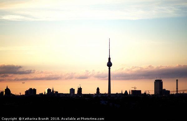 Berlin skyline at sunset, Germany Picture Board by KB Photo