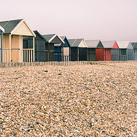 Buy canvas prints of Calshot Beach Huts by KB Photo