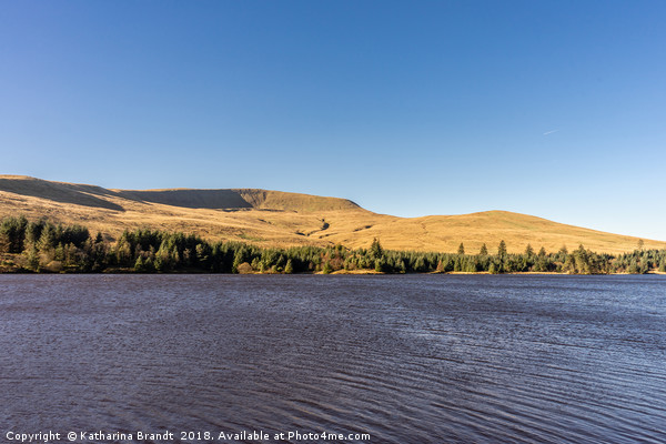Beacons Reservoir and Fan Fawr, Brecon Beacons Picture Board by KB Photo