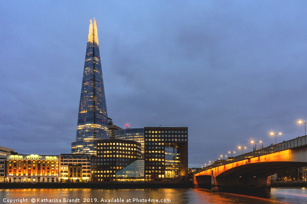 The Shard in London blue hour Picture Board by KB Photo