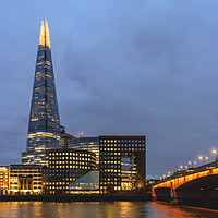 Buy canvas prints of The Shard in London blue hour by KB Photo