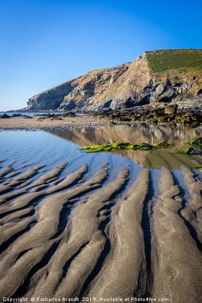 Sand ripples at Tregardock Beach Picture Board by KB Photo