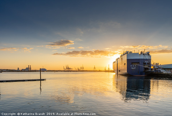 Southampton Docks sunset Picture Board by KB Photo