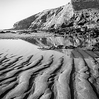 Buy canvas prints of Sand ripples at Tregardock Beach by KB Photo